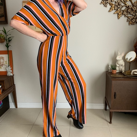 Derek Heart Pants - Retro Funky Fabulous Coverall Jumpsuit